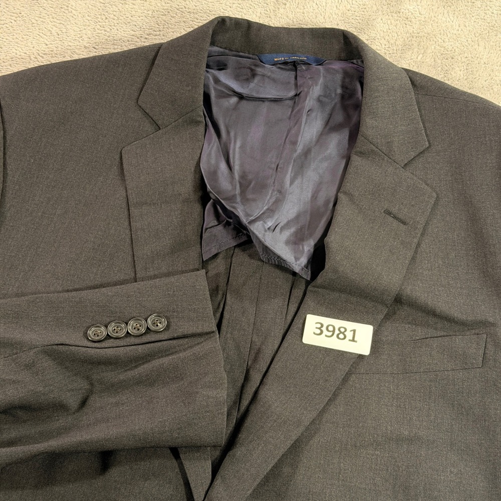 Brooks Brothers Blazer Mens 44L Grey Brookscool Regent Fit Wool Suit Jacket